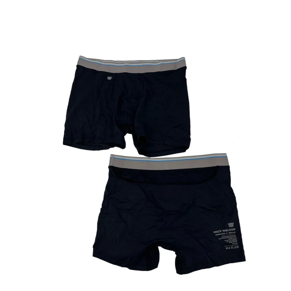 MACK WELDON Assorted Boxer Briefs Underwear Black Set of 6 Size Medium NEW_2
